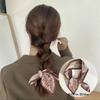 Lenço de Seda com Estampa de Leopardo Dupla Face Novo Transfronteiriço Lenço Pequeno Faixa de Pulso Fita para Cabelo Feminino Primavera e Outono Versátil Moda