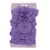 Set de 3 Piezas de Diadema para el Cabello de Nylon de Alta Elasticidad para Niños, Accesorios para la Cabeza, Diadema de Flor con Lazo de Donut para Fotos de Bebé