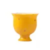 Glacê Mineral de Rocha Amarelo Limão Salpicado de Ouro Caneca de Buquê de Cerâmica Caneca Alta de Chá Caneca Mestra Cor Tradicional Chinesa Feminina Novo Estilo Chinês