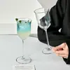 Copa en forma de tulipa, vaso de vidrio transparente para el hogar, copa de vino tinto, copa de champán atmosférica, vaso para jugo, copa de vino espumoso