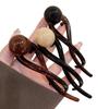 Acessórios de Cabelo de Alta Qualidade para Meninas com Temperamento Elegante, Presilha Torcida de Laço Fofa e de Luxo Leve, Estilo Simples de Desenho Animado para Cabelos Finos, Grampo