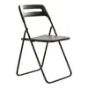 Silla plegable, estilo simple nórdico, silla de ocio para el hogar con respaldo, silla de espera para restaurante, silla de plástico para entrenamiento de alquiler para exposiciones