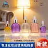 Nuevo Frasco de Aceite Esencial para Cuidado de la Piel de Moda 15ml Hombro Oblicuo Plano Cuadrado Vidrio Transparente Frasco con Gotero Frasco para Esencia Fondo Grueso