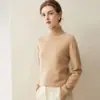 Suéter de cachemira pura 2026 otoño e invierno nuevo para mujer, cuello alto, camiseta básica, estilo suave, corte holgado, adelgazante, suéter grueso
