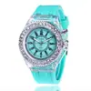 Relógio Luminoso Personalizado com Strass LED Harajuku Moda Coreana Tendência Estudante Casal Masculino e Feminino Gelatina Quartzo