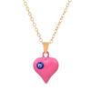 Collar colorido del Ojo del Diablo del amor aleación vintage estilo étnico colgante con forma de ojo y corazón cadena para la clavícula collar transfronterizo