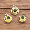 Colgante Ojo del Diablo de Aleación de Zinc de 5 Colores para Joyería DIY Conector Redondo Geométrico Accesorios para Collares Pulseras