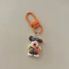 Lindo llavero de overol de cachorro de dibujos animados, colgante creativo personalizado para bolso, decoración de mochila para estudiantes, regalo de accesorio