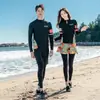 Traje de buceo coreano para mujer, traje de baño dividido con protección solar, pantalones de manga larga, traje de medusas, traje de surf adelgazante de secado rápido, traje de baño de esnórquel