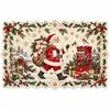 2027 Nuevo Mantel Individual de Encaje Navideño Mantel Hueco Decoración de Mesa Festiva Accesorios para el Hogar