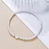 Pulsera de Perlas de Imitación Versátil de Moda Elástica con 26 Letras Pulsera de Perlas para Mujer con Cuentas Venta al por Mayor