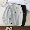 Pantalones de Chándal Bordados de Primavera Nuevos Estilo Coreano para Niños, Pantalones Nuevos de Moda con Puños para Niños y Niñas