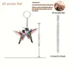 Accesorios decorativos de animales 2D acrílicos creativos lindos transfronterizos, colgante de regalo personalizado, llavero