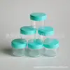 Frasco de crema verde de 20g, frasco de crema facial, frasco de boca ancha, recipiente para polvo cosmético de 20ml, caja cosmética redonda, recipiente para polvo de glitter, caja de accesorios