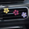 Clip creativo para perfume de coche, clip para bálsamo de salida de aire acondicionado de coche, lindo accesorio para coche femenino con camelia incrustada en diamantes