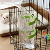 Dispensador de água para animais de estimação suspenso 350ML bico de aço inoxidável dispensador automático de água para gaiola de cães e gatos
