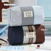 Estuche de Lápices Patchwork de Tres Colores con Estampado Floral y Bloques de Color, Estilo Coreano Ins Simple de Alto Valor, Caja de Lápices de Papelería Linda para Estudiantes con Asa