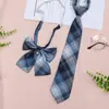 Pajarita a Cuadros Estilo Japonés JK para Niñas, Corbata de Lazo sin Nudo Estilo Escolar para Fotos de Graduación, Camisa de Uniforme Marinero para Niños