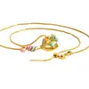 Tienda de Oro Mismo Estilo Arena Dorada Color Macarrón Caballo Mecedor Colgante Anillo Pequeño de Carrera Multicolor Cadena para Clavícula Accesorios DIY