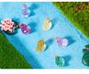 Micro paisaje lindo brillo fino pequeño pato amarillo muñeca colgante paisaje resina decoración accesorios Mini pequeños adornos