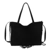 2025 Nueva Bolsa Retro con Borlas para Mujer, Bolso Tejido a Mano Hueco, Bolso de Playa, Bolso Tote de Hombro Senmeng para Mujer