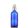 Botella de Vidrio Azul para Aceite Esencial Botella Vacía Botella con Gotero de Cabezal de Plástico Esencia a Prueba de Luz Solución Original Muestra Cosméticos Botella de Relleno Venta al por Mayor
