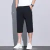 Pantalones Cortos Cropped Nuevos de Verano 2025 para Niños, Seda de Hielo Delgada, Casual Simple, Holgados, Talla Grande, Pantalones Cortos de Secado Rápido para Hombres