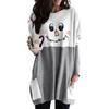 Comercio Exterior Transfronterizo 2022 Europeo y Americano Nuevo Sudadera Estampada Camiseta de Manga Larga Bolsillo Holgado Casual Vestido de Halloween