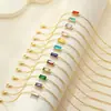 Pulsera de Piedra de Nacimiento de Diciembre Transfronteriza de Aliexpress Diseño Cuadrado Sencillo y Único de Nicho Joyería de Cadena Fina de Doble Capa para Mujer