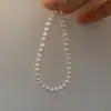 Suministro Directo de Fábrica Pulsera de Perlas de Agua Dulce Naturales para la Buena Suerte y la Fortuna Pulsera Elástica con Hilo de Perlas Planas de 7-8 mm para Mujer Versátil