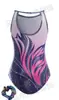 Ropa de Entrenamiento Infantil Transfronteriza Tejido de Alta Elasticidad Estampado Hot Stamping Brillante Mono sin Mangas para Niñas Ropa de Gimnasia Europea y Americana