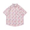 Ruoshuai marca de moda retro camisa floral de manga corta para niños y niñas holgada casual estilo coreano estilo Hong Kong nicho chaqueta camisa floral