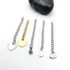 Etiqueta de extensión de acero inoxidable etiqueta pequeña más cadena de cola cadena de extensión más cadena de cola pulsera collar accesorios de joyería diy venta al por mayor