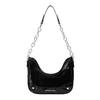 Bolso de Axila Portátil de Nicho para Mujer Verano 2025 Bolso Plateado Nuevo Bolso de Hombro con Cadena de Moda Bolso Cruzado