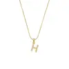 Moda Transfronteriza Europea y Americana Colgante Letra Joker Joyería Acero Inoxidable Chapado en Oro 18K Cadena Fina de Serpiente Collar con Letra de Perla