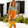 Artículos de Moda Más Vendidos Transfronterizos: Vestidos de Estilo Europeo y Americano, Cubre-Bikinis de Playa, Vestidos Elegantes con Protección Solar y Chales