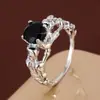 Anillo de Calavera de Cuatro Garras con Circonita de Nuevo Estilo para Mujer en Aliexpress Transfronterizo, Anillo Personalizado de Alto Nivel Moderno Retro para Dedo Índice