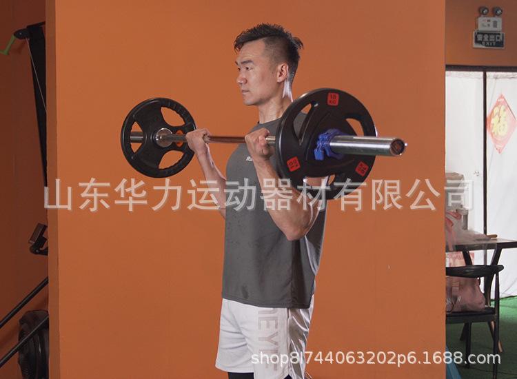 杠铃片大小孔3 5cm三孔手抓杠铃杆哑铃片