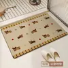 Tapete de Chão de Banheiro Desenho Animado Vaso Sanitário Lama de Diatomáceas Absorvente de Água Antiderrapante Almofada de Pé Tapete Especial Antiderrapante para Porta de Banheiro Vaso Sanitário