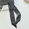 Lenço longo de cetim de camada dupla elegante vermelho, faixa de cabelo, lenço estilo coreano feminino, fita decorativa, cachecol de terno, tudo combinando