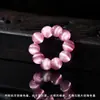 Contas pequenas redondas de ágata de cristal natural com anéis de corrida, acessórios de joias DIY feitos à mão, materiais para pulseira de 4 mm, atacado de pingentes