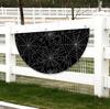 Bandeiras Cruzadas Temu de Halloween em Forma de Leque, Bandeiras de Jardim, Decorações Penduradas, Decorações de Cerca, Bandeiras Semicirculares Externas