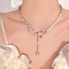 Collar de Perlas de Imitación Estilo Dulce Amor Estilo Lujo Ligero Avanzado Versátil Elegante Diseño de Nicho Sentido Cadena Clavícula Mujer Venta al por Mayor