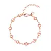 Pulsera Larga de Plata S925 Hueca con Cruz y Corazón Italia
