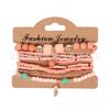Pulsera Bohemia para Mujer Hecha a Mano con Cuentas Romántica Original Pulsera Traje Mezcla y Combina Cuentas de Arroz Pulsera Multicapa Transfronteriza
