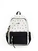 Mochila transfronteriza estilo fresco femenino estudiante universitario femenino estudiante de secundaria preparatoria mochila escolar bloques de color estilo académico gran capacidad doble hombro