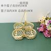 Cesta de armazenamento trançada de bambu fruteira hotel criativo cesta de lanche multicamadas pequena cesta de bambu Rede social fogão cozimento cerimônia do chá arte do chá