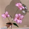 Flor de simulación 3 cabezas 3D Lirio de Hemerocallis arreglo floral para banquete de boda y compromiso flor artificial accesorios para sala de estar de boda