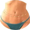 Ornamentos Transfronteiriços Europeus e Americanos Nova Corrente Fina de Metal Dupla Camada Corrente de Cintura Popular Feminina Corrente Corporal Decoração de Cintura