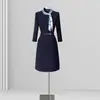 Vestido Profissional para Primavera e Outono, Moderno e Elegante, Adequado para Atendimento ao Cliente, Departamento de Vendas, Roupa de Trabalho, Bar de Água, Recepção de Hotel L81170